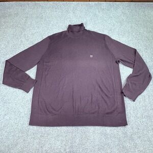 Express Sweater Men XXL Purple Turtleneck 100% Merino Wool Conscious Edit Preppy